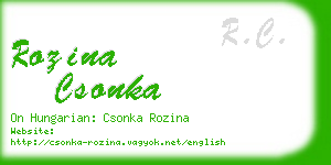 rozina csonka business card